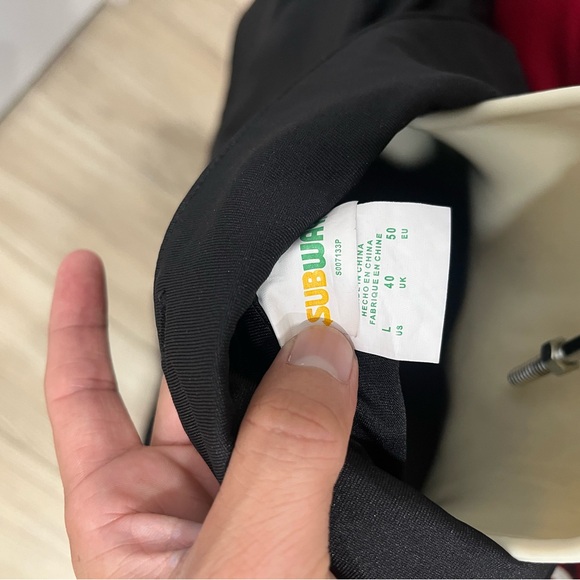 Subway Sandwiches Manager Staff Employee Polo Shirt Uniform Mens Large Black - Picture 10 of 10